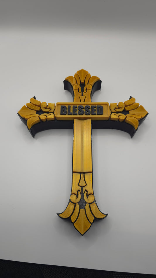 Ornate Two-Toned Cross
