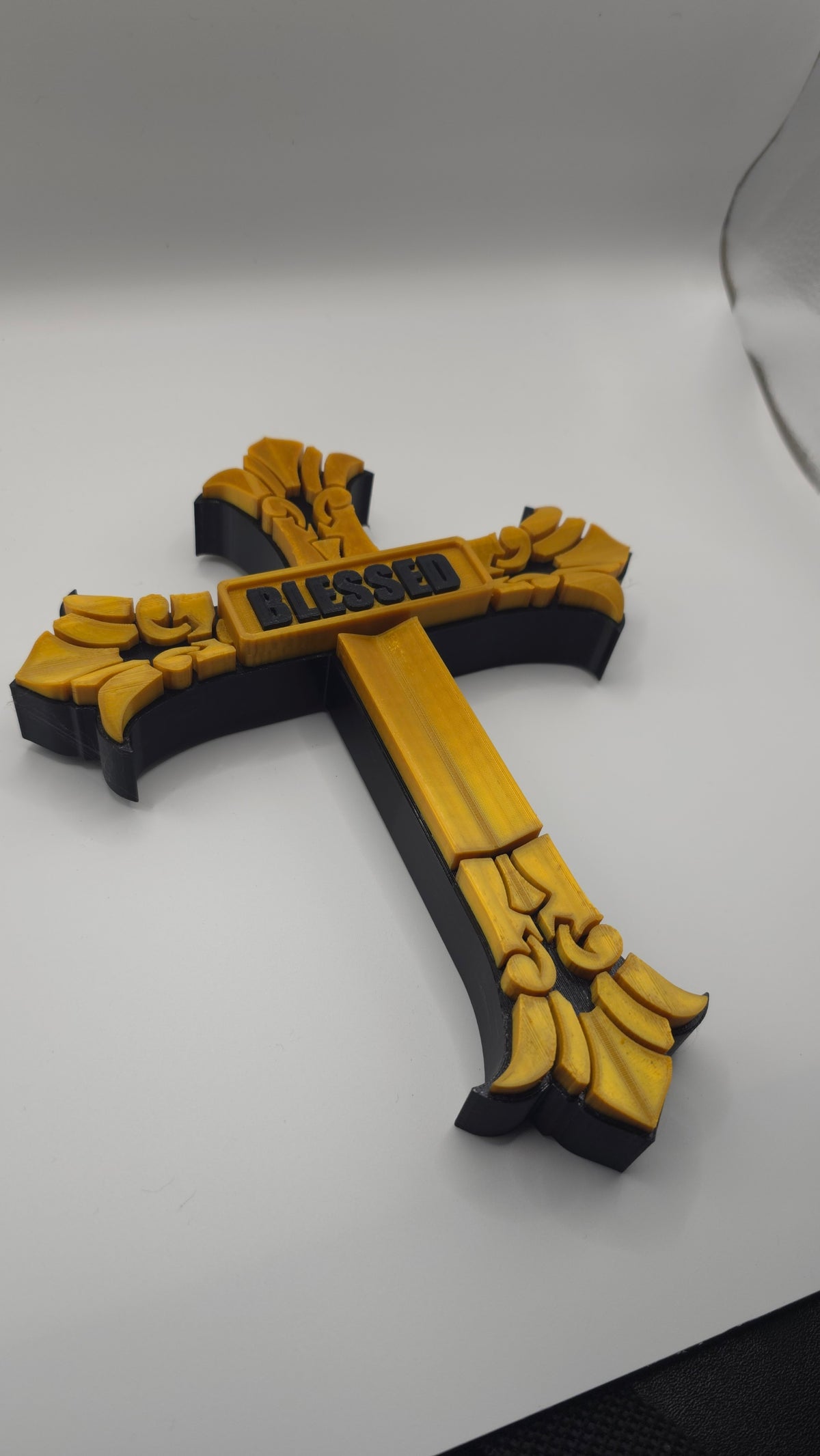 Ornate Two-Toned Cross