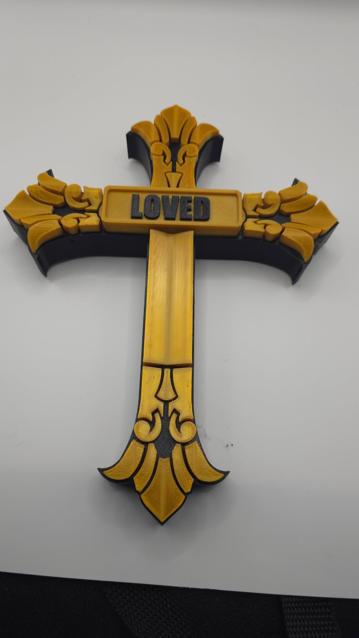 Ornate Two-Toned Cross