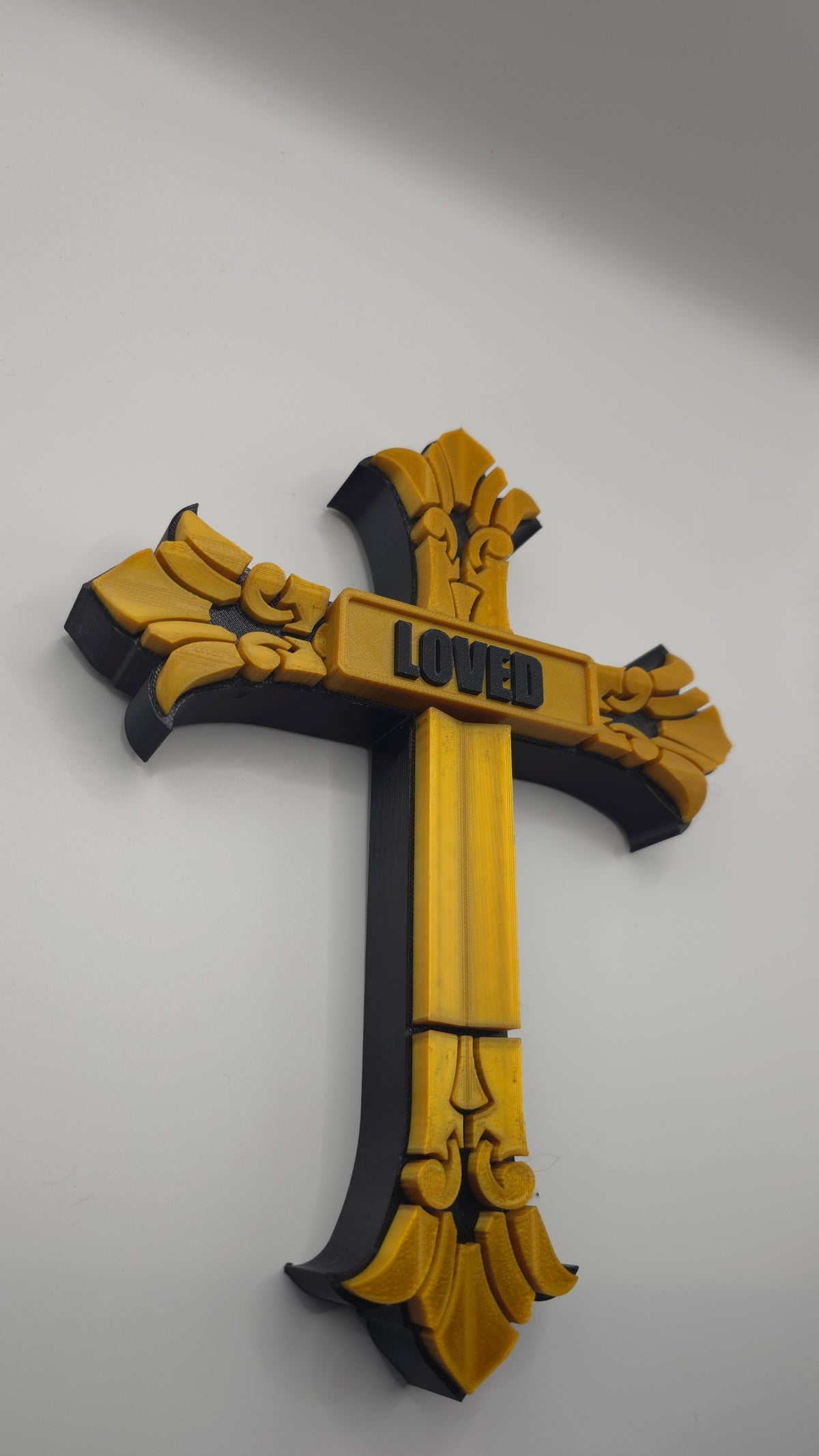 Ornate Two-Toned Cross