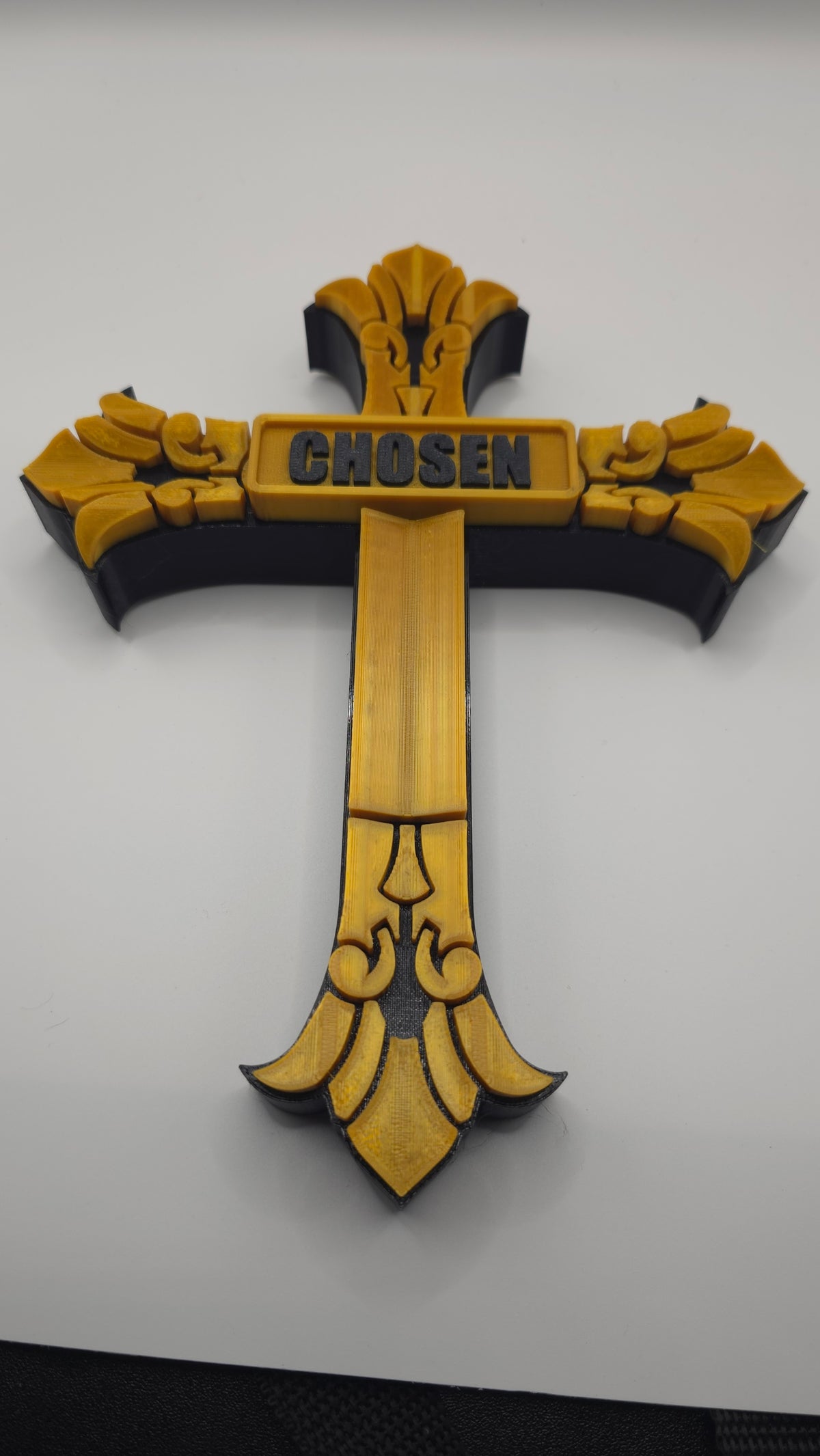 Ornate Two-Toned Cross